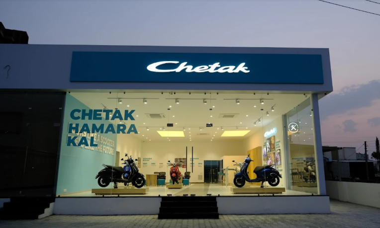 bajaj chetak showroom